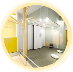 予防接種　乳幼児健診専用の待合室