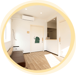 予防接種　乳幼児健診専用の待合室